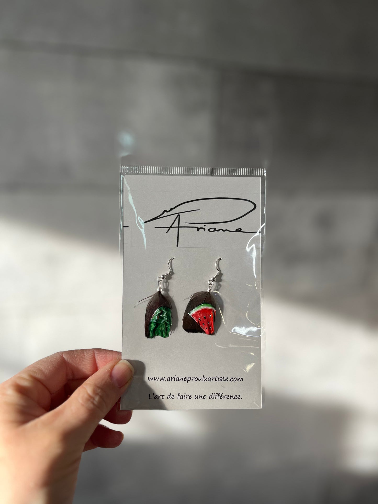Boucles d’oreilles- melon d’eau