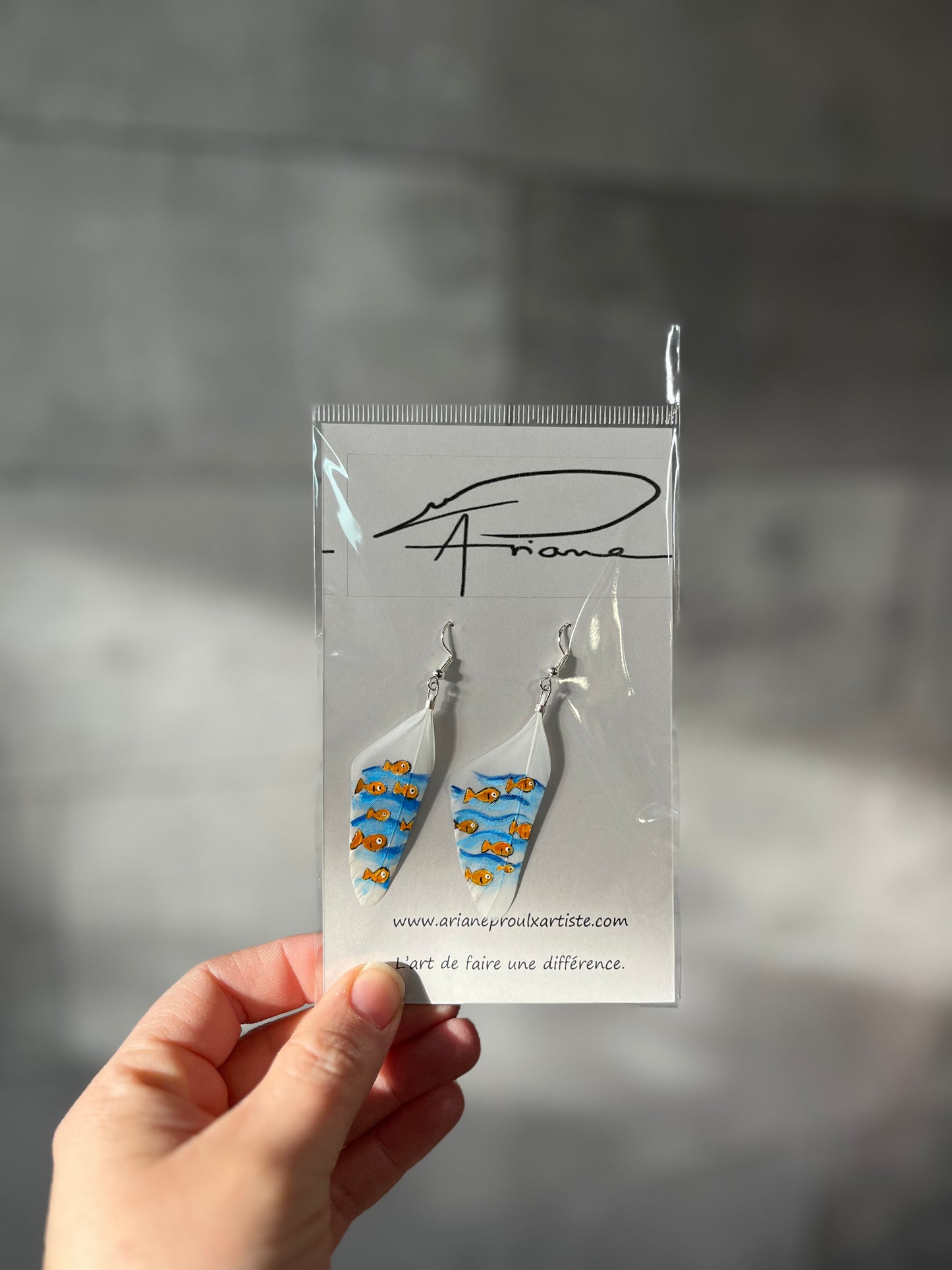 Boucles d’oreilles- poissons oranges