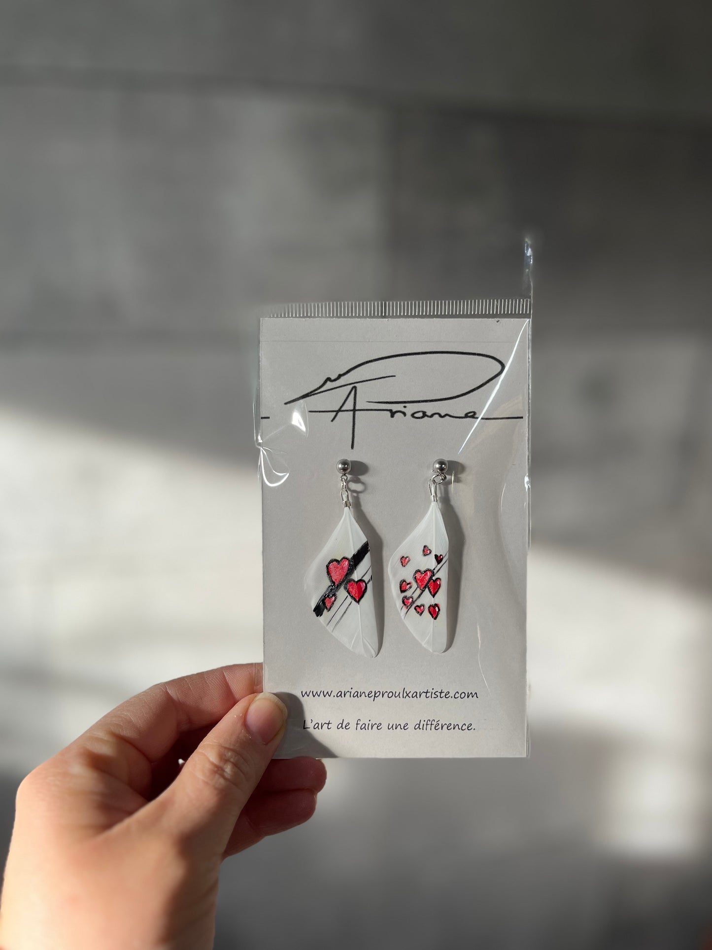 Boucles d’oreilles- coeurs