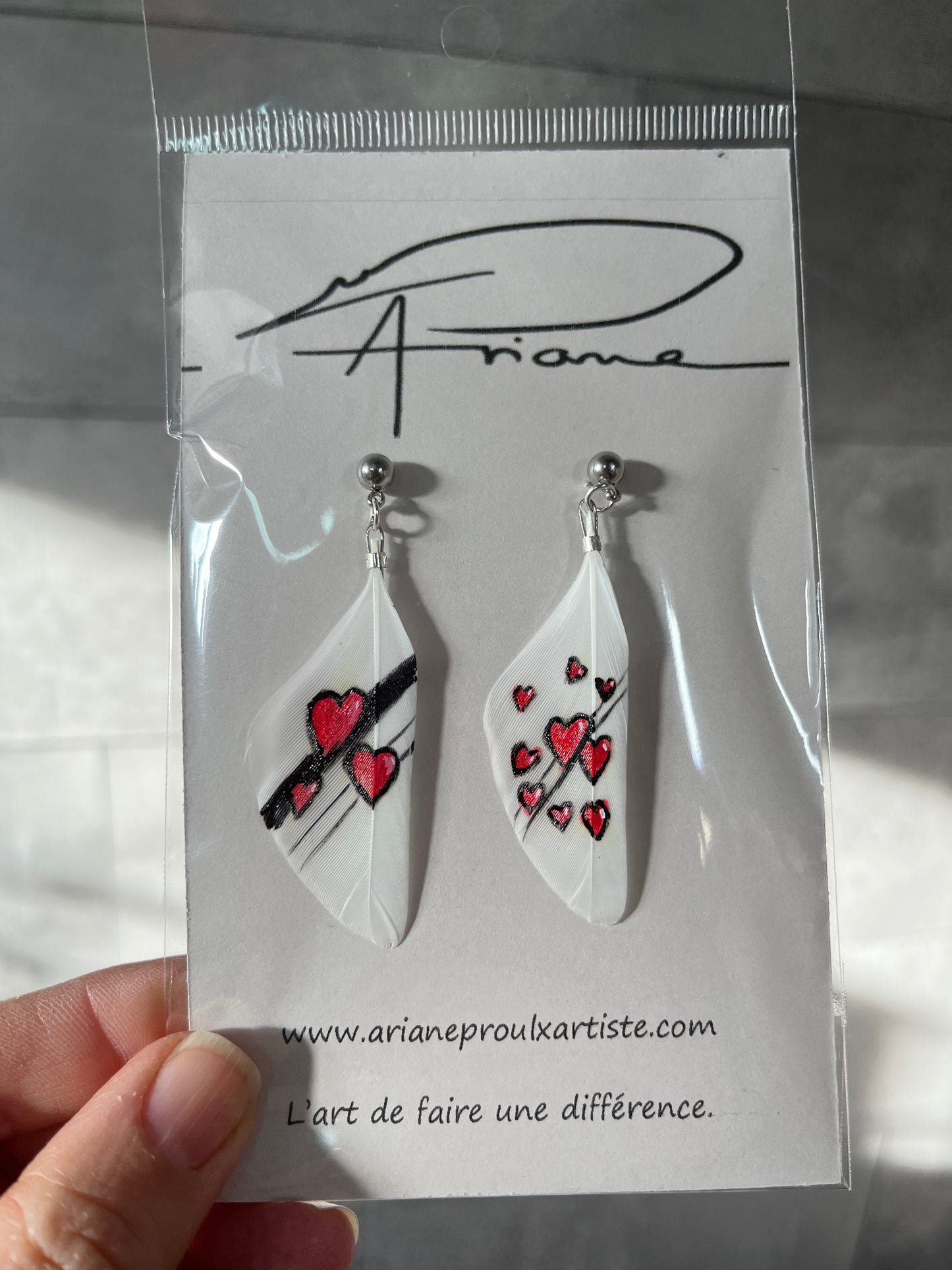 Boucles d’oreilles- coeurs