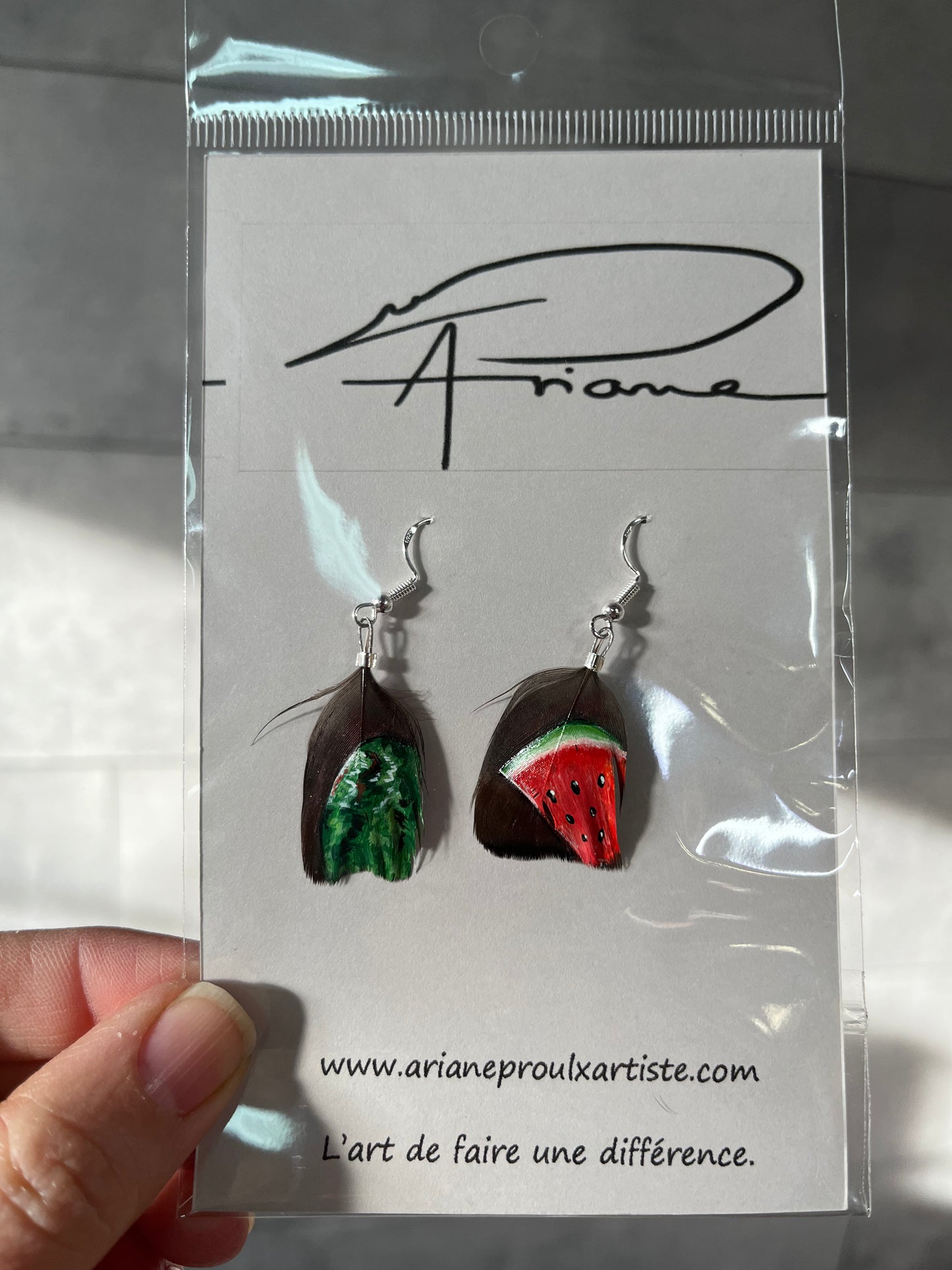 Boucles d’oreilles- melon d’eau