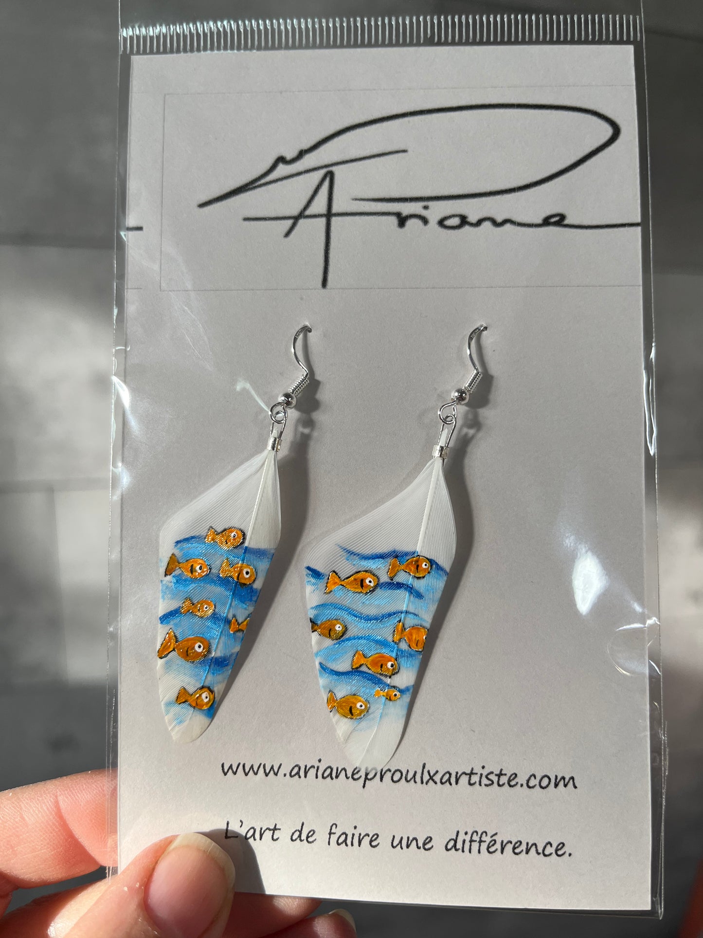 Boucles d’oreilles- poissons oranges