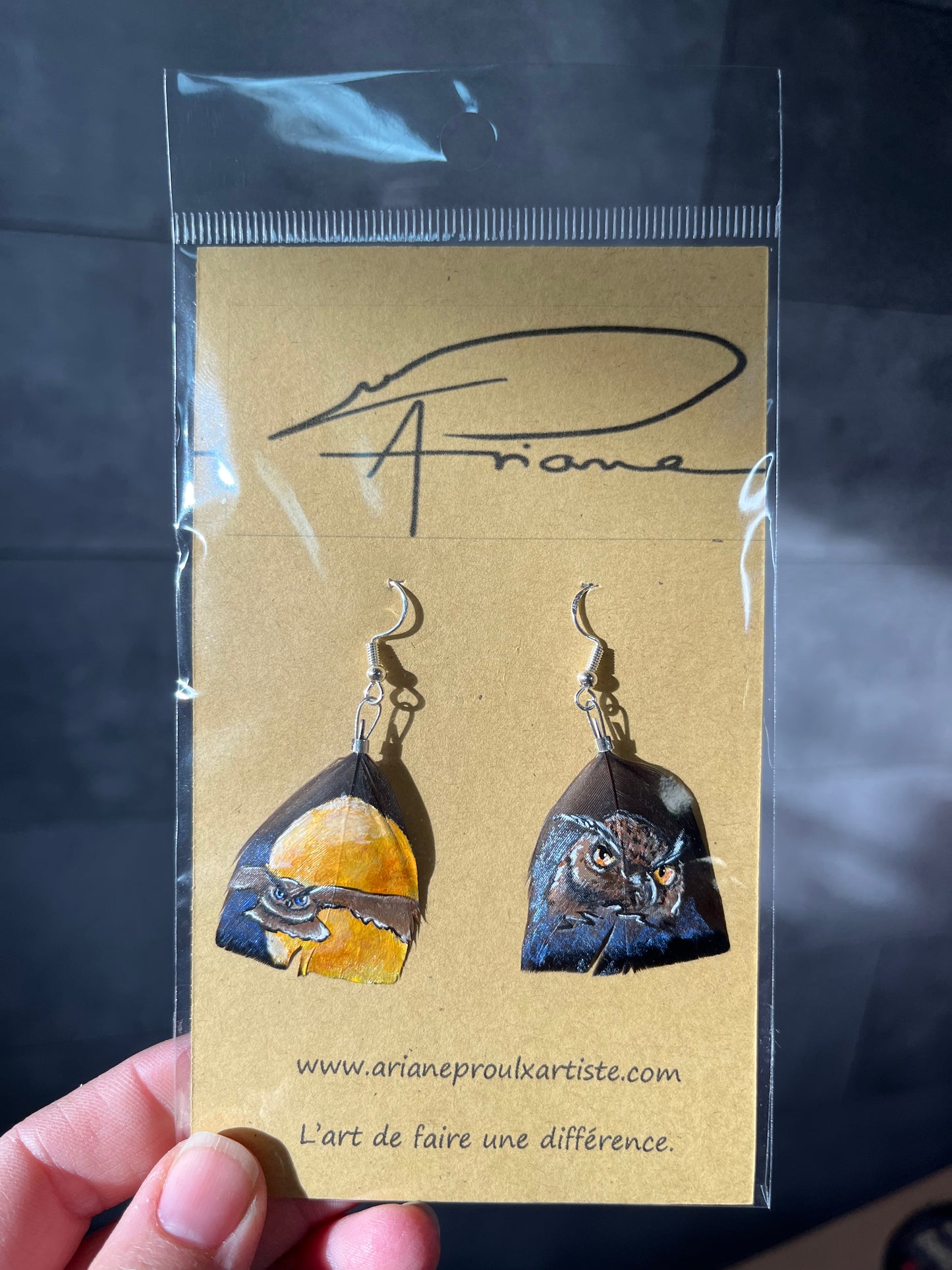 Boucles d’oreilles- hibou