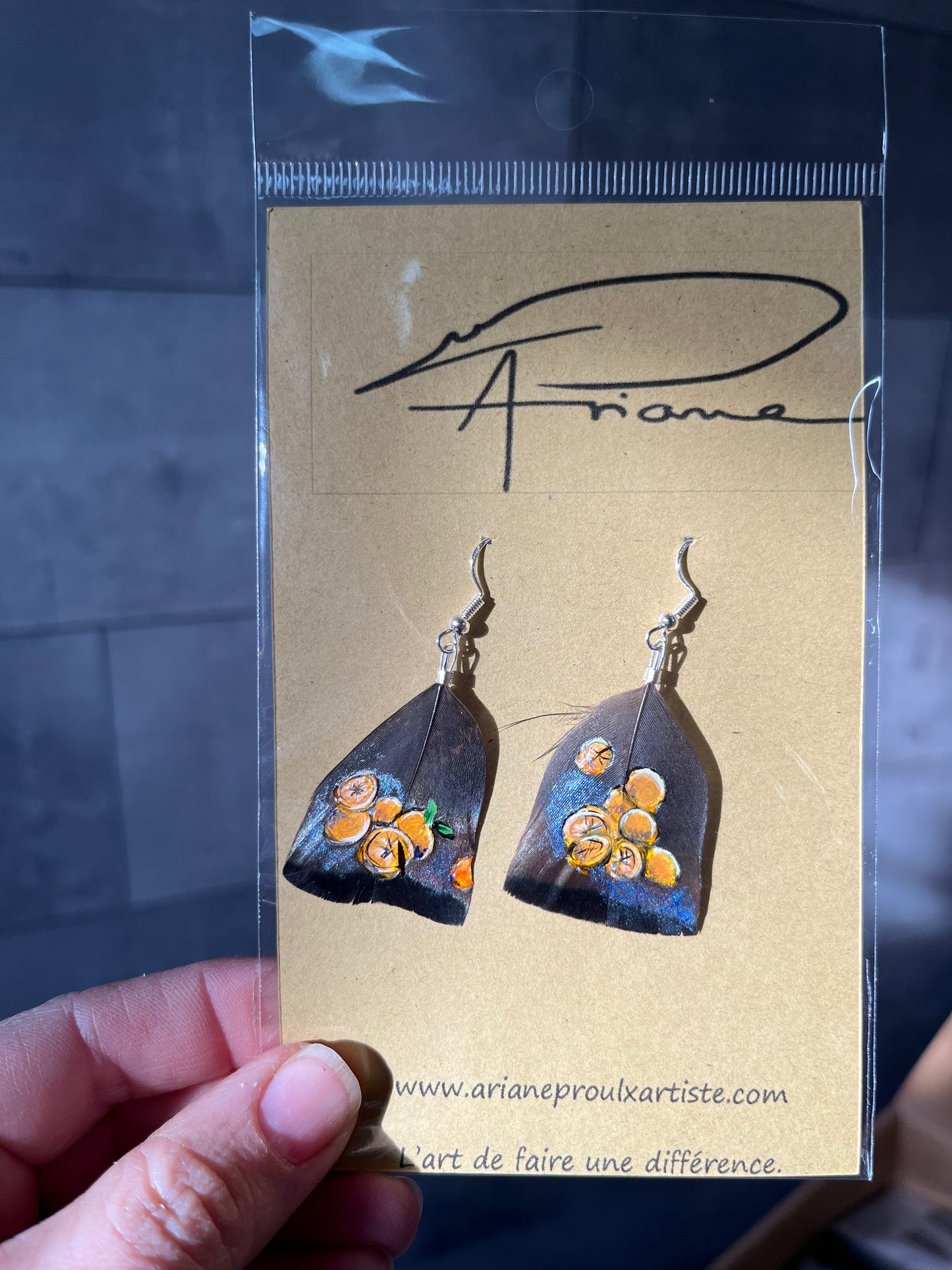 Boucles d’oreilles- oranges